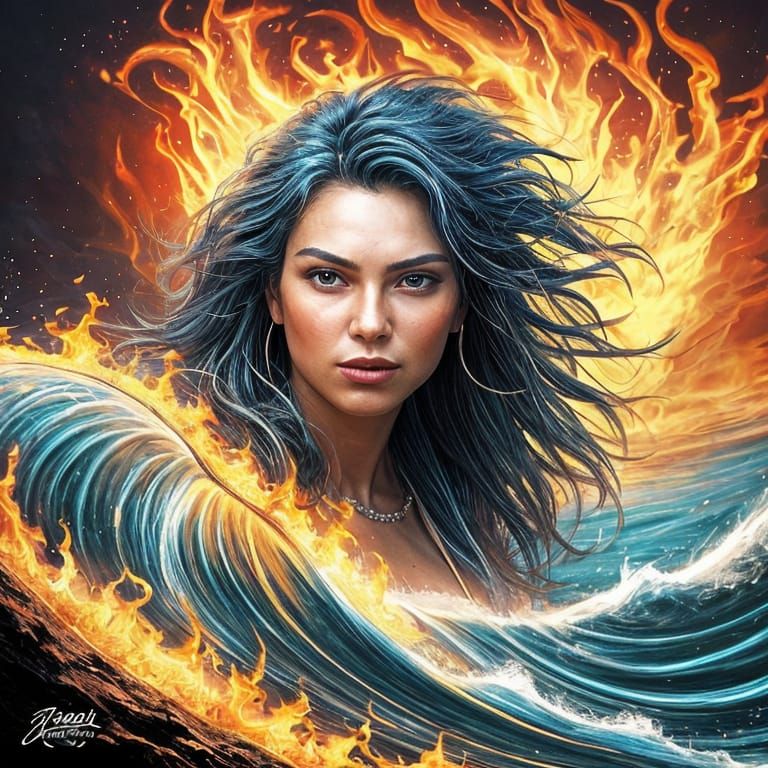 Water and Fire Creature