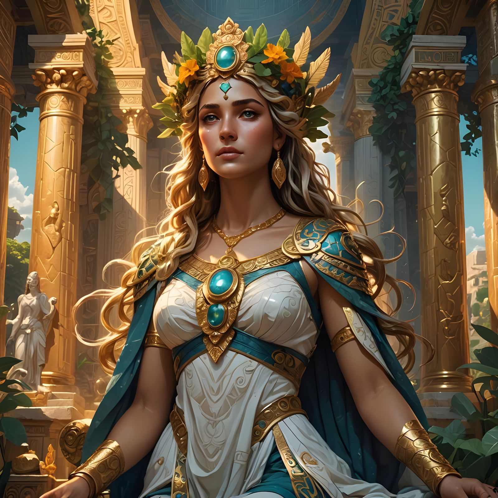 Goddess Hera: Detailed Matte Painting in 8K