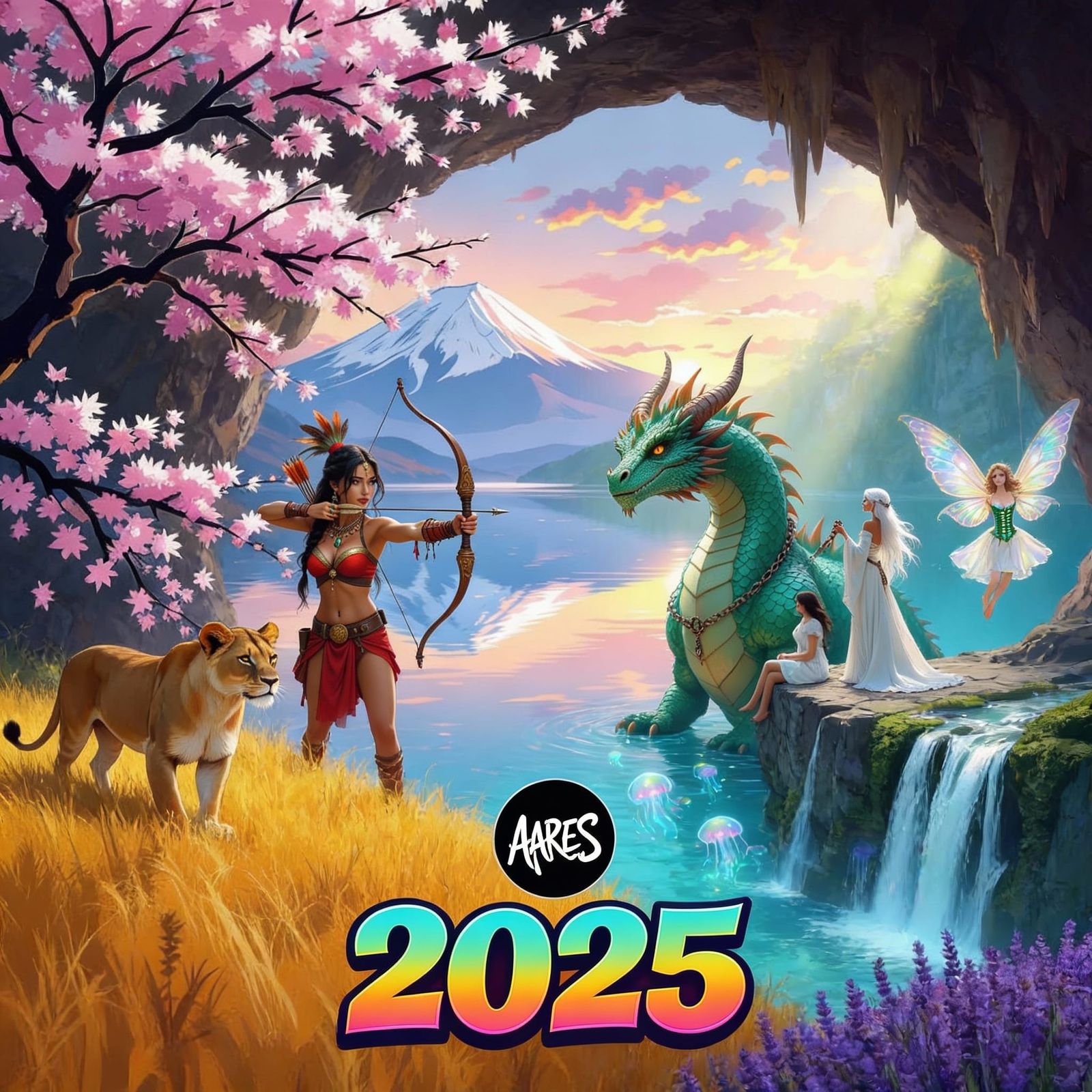 AI Art Collage: 2025 NightCafe Creations