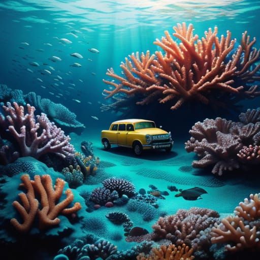 Vibrant Underwater Road Trip