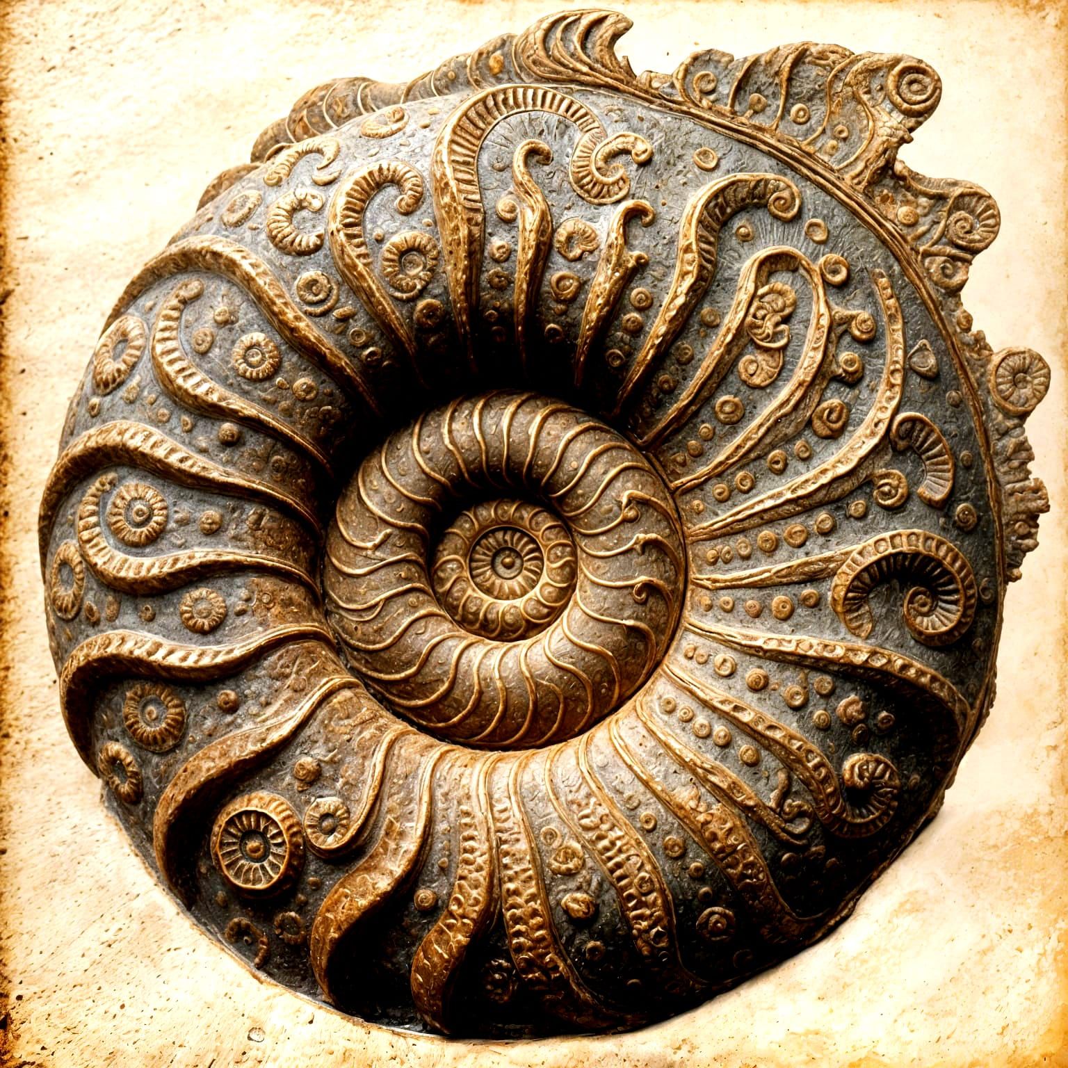 Ammonite fossil