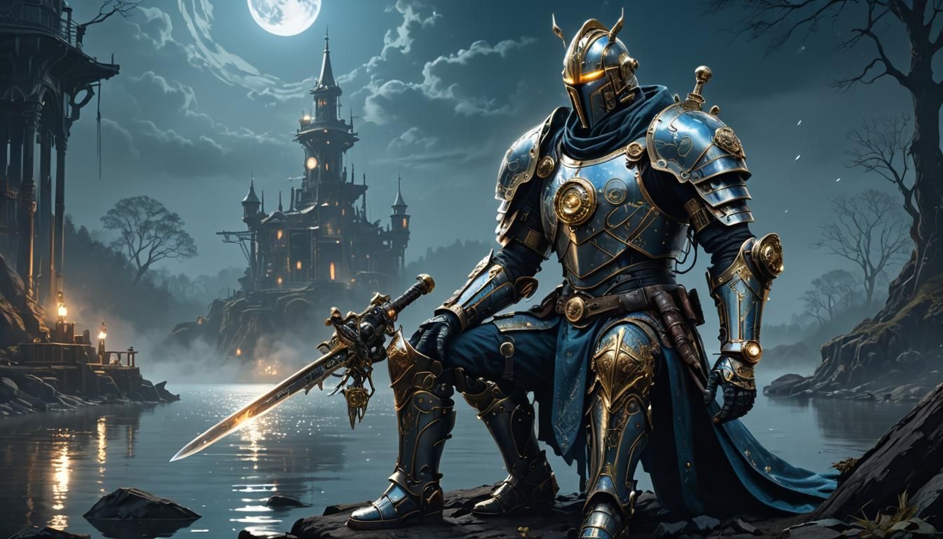 Clockwork Knight by Misty Lake in Cyberpunk Style