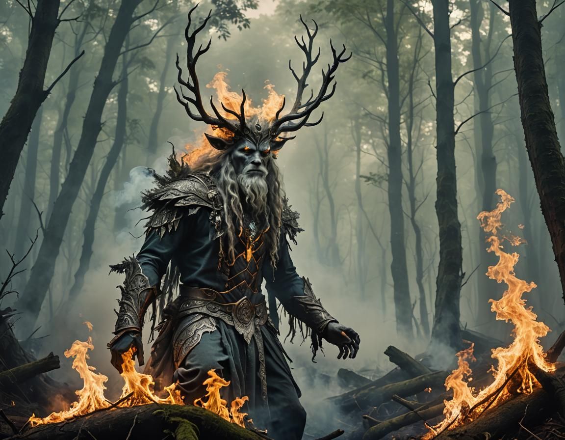 Ethereal Male Fire Forest Spirit