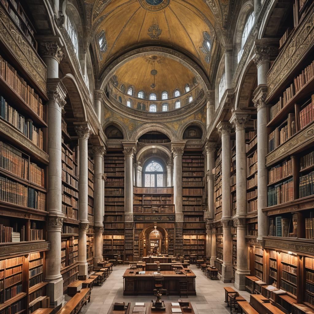 Imperial Library of Constantinople in Natural Lighting