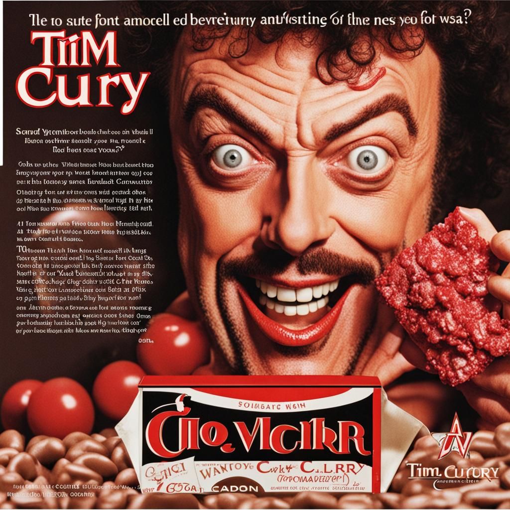Tim Curry Branded Chocolate Advertisement