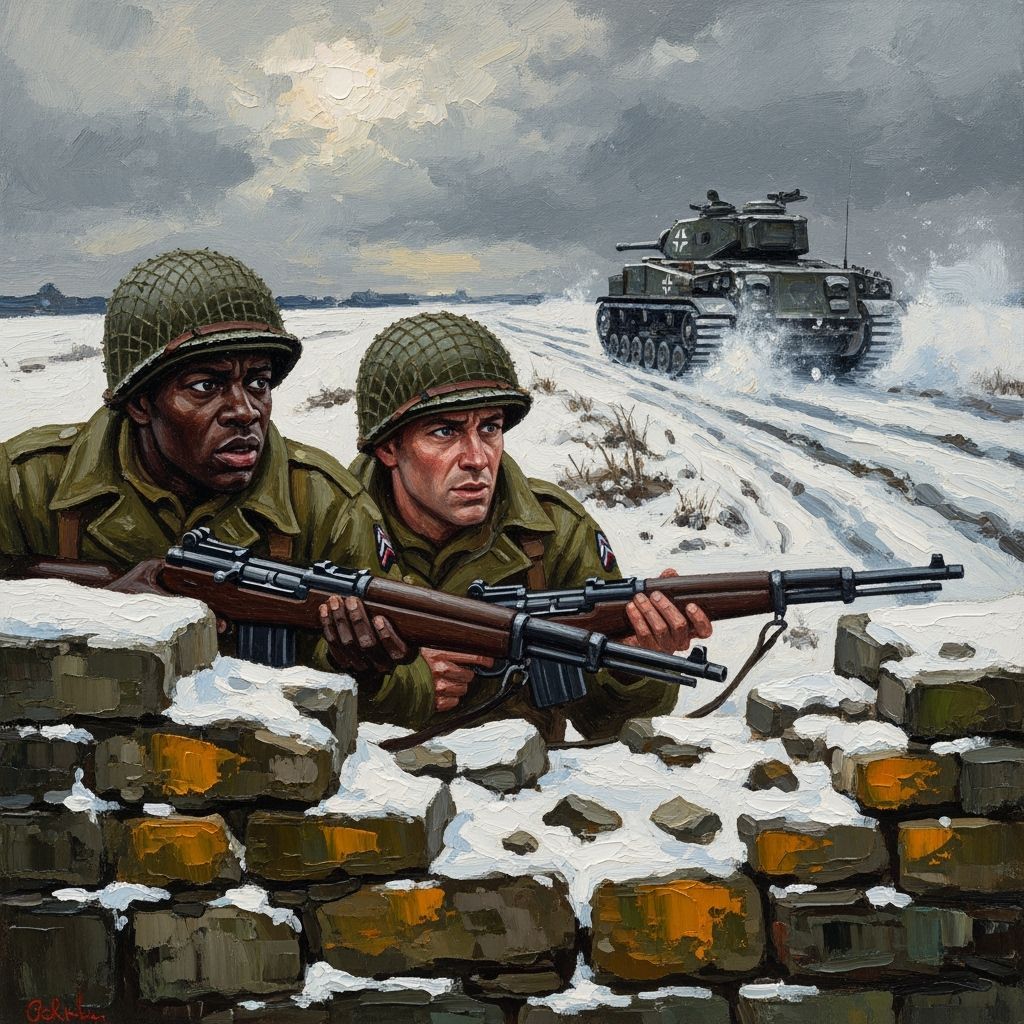 WWII Soldiers in Impressionistic Oil Painting
