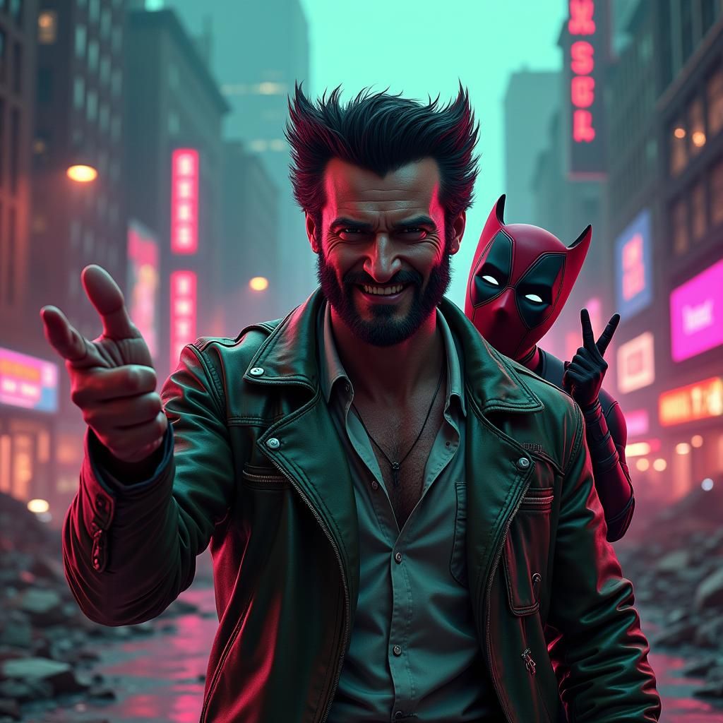 Wolverine's Post-Apocalyptic Selfie with Deadpool