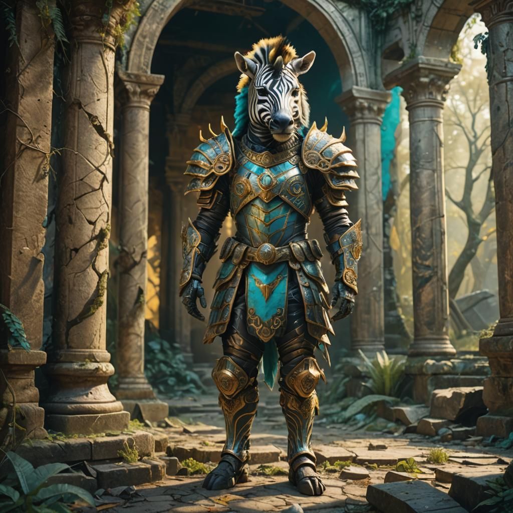 Anthropomorphic zebra