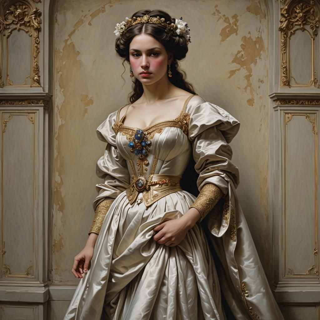 Gorgeous Woman Portrait in Classical Style