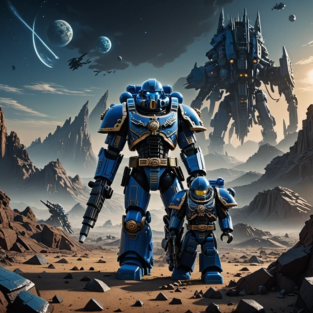 Lego Space Marine on Alien Planet