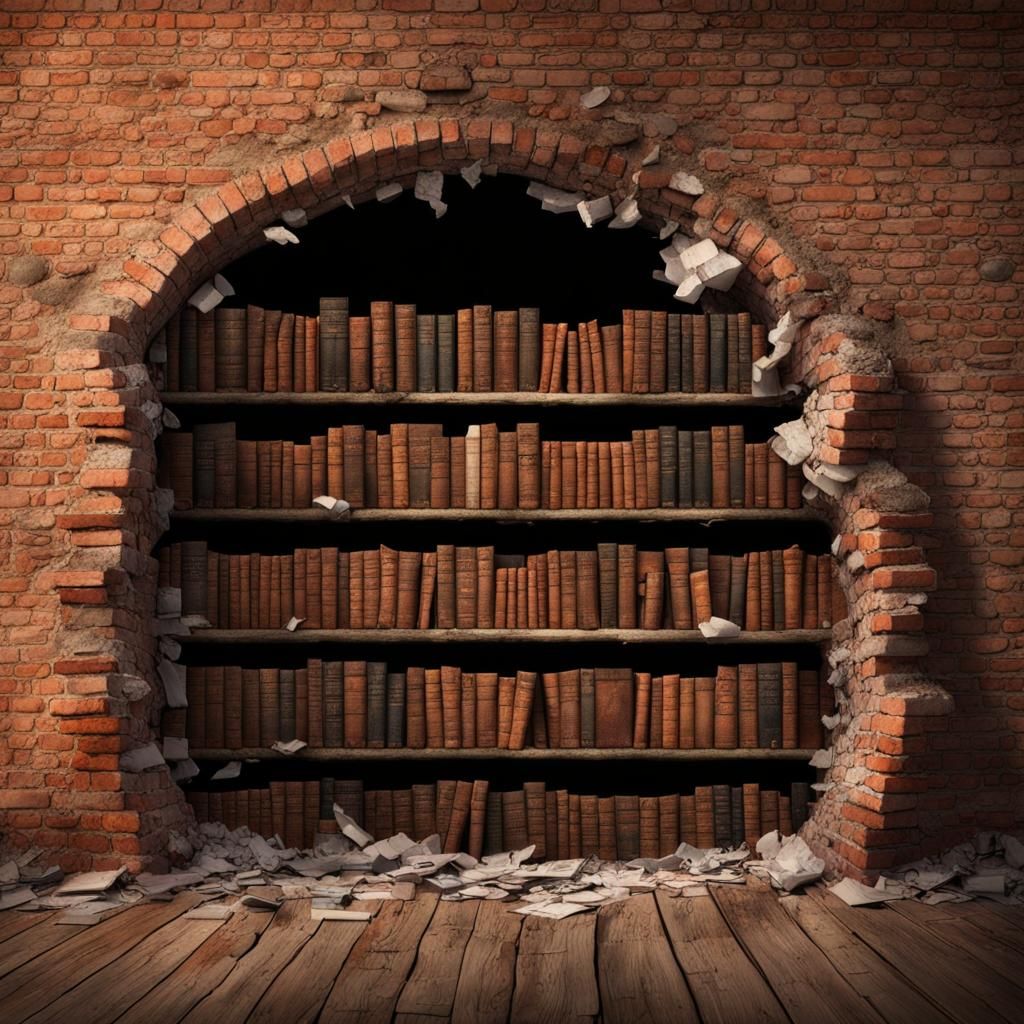 Hidden Fantasy Library Revealed in Brick Wall