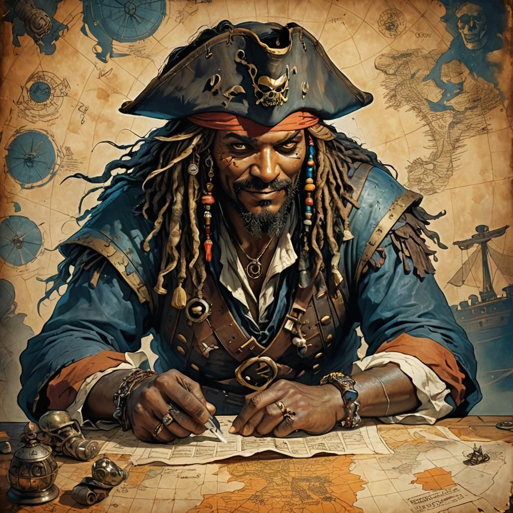 Pirate Shares Map to Library of Enoch: Fantasy Art