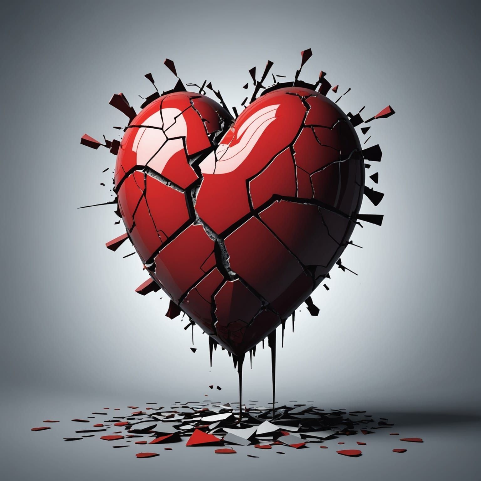 Stylized Image of a Broken Heart