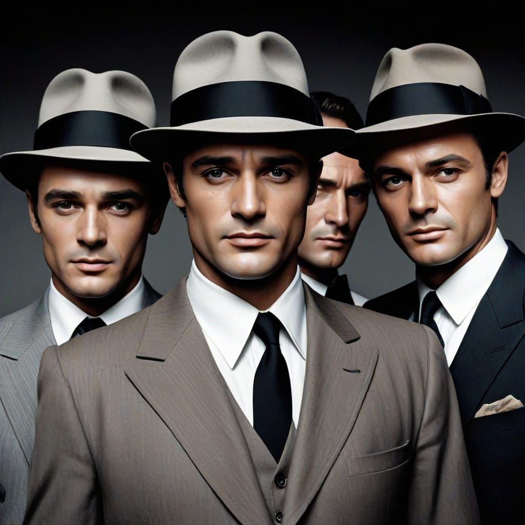 Mid-Century Actors in James Bond Style