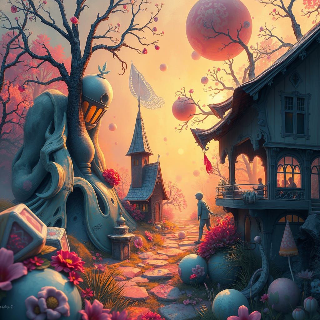 Dreamy Ethereal Scene in Digital Painting Style