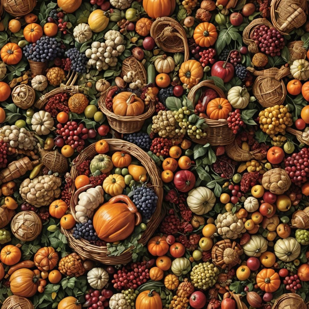 Wicker Cornucopia Overflowing with Human Organs