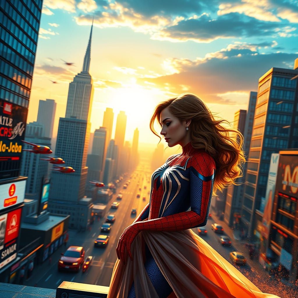 Spider-Man and Mary Jane in Marvel Wedding Style