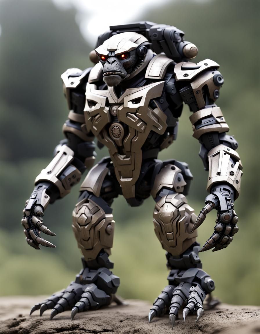 Gargoyle-like Armored Alien Ape Warrior