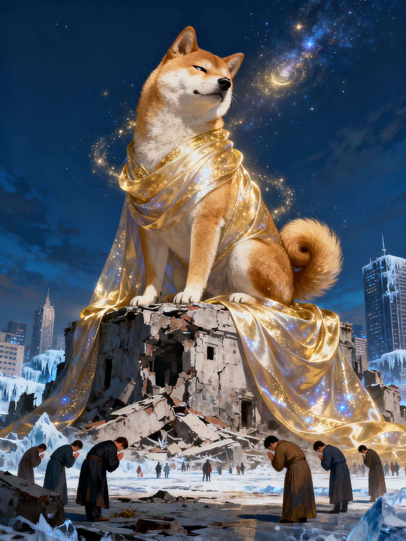 Dōgezilla: The Judgmental Shiba Inu God of Cosmic Side-Eye