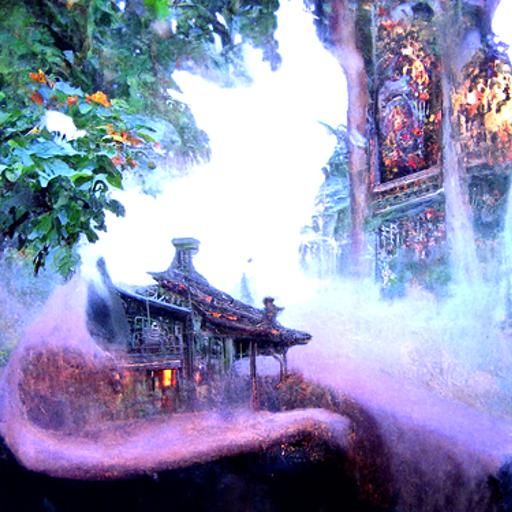 Shaolin Monks Mastering Kung Fu in Ethereal Fantasy