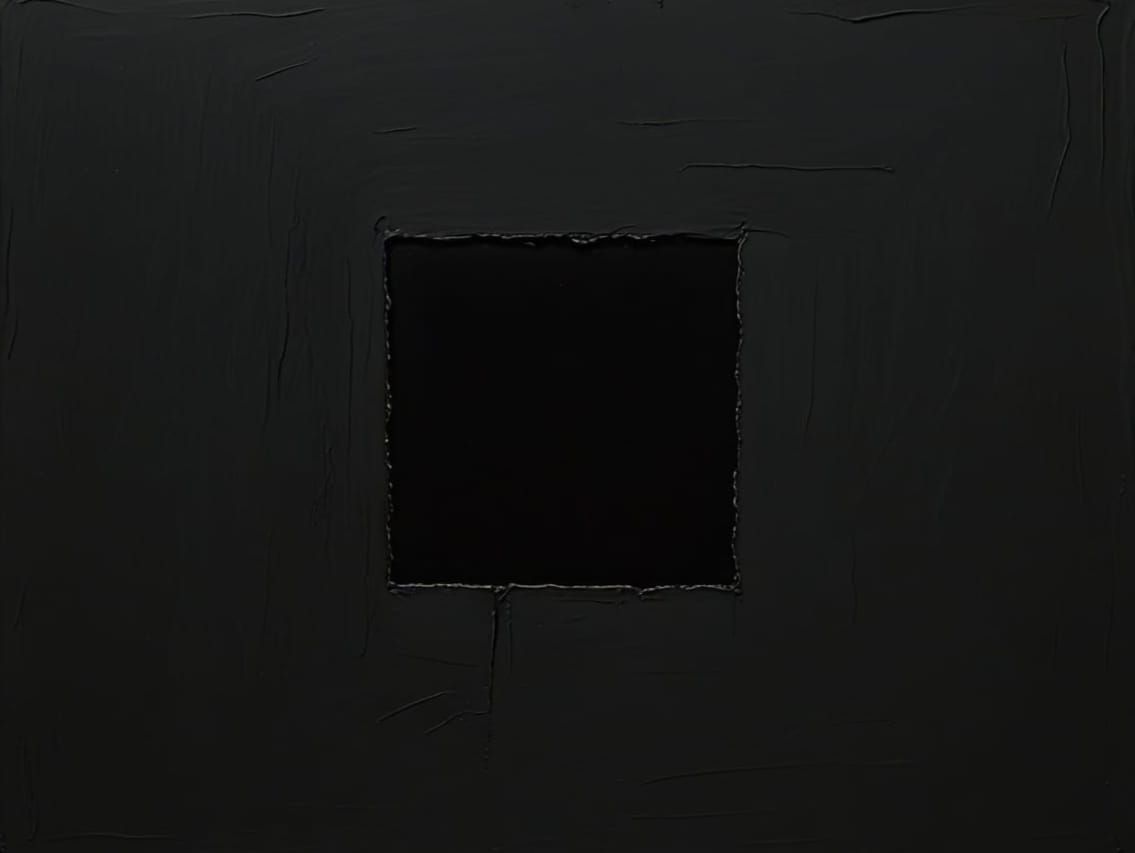 Dark, Textured Chiaroscuro Painting in Impasto Style