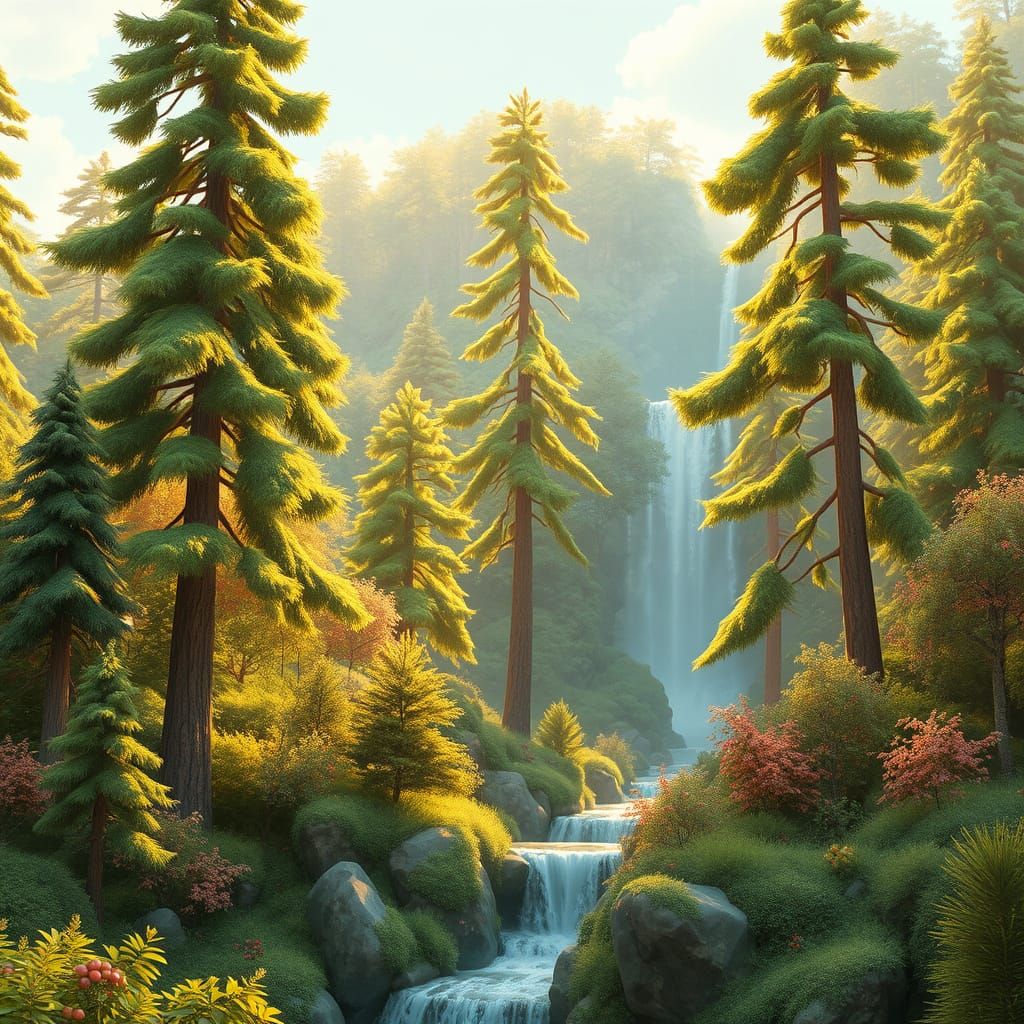 Surreal Paradise Landscape in Vibrant Colors