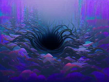 Abstract Dark Abyss Composition