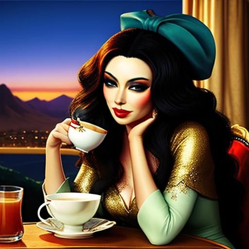A hot cup of dreams I
Like it with Mona fantasy and desire