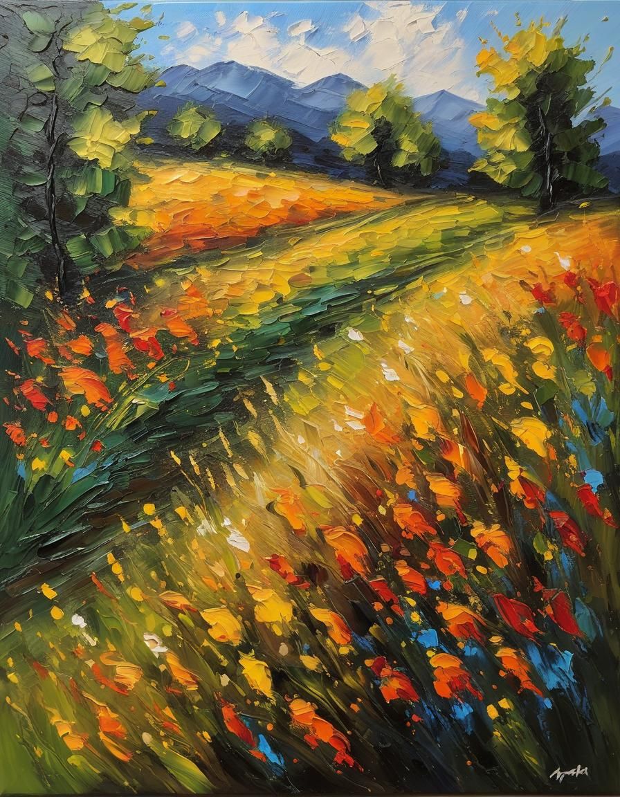 Expressive Impasto Oil Painting with Deep Texture