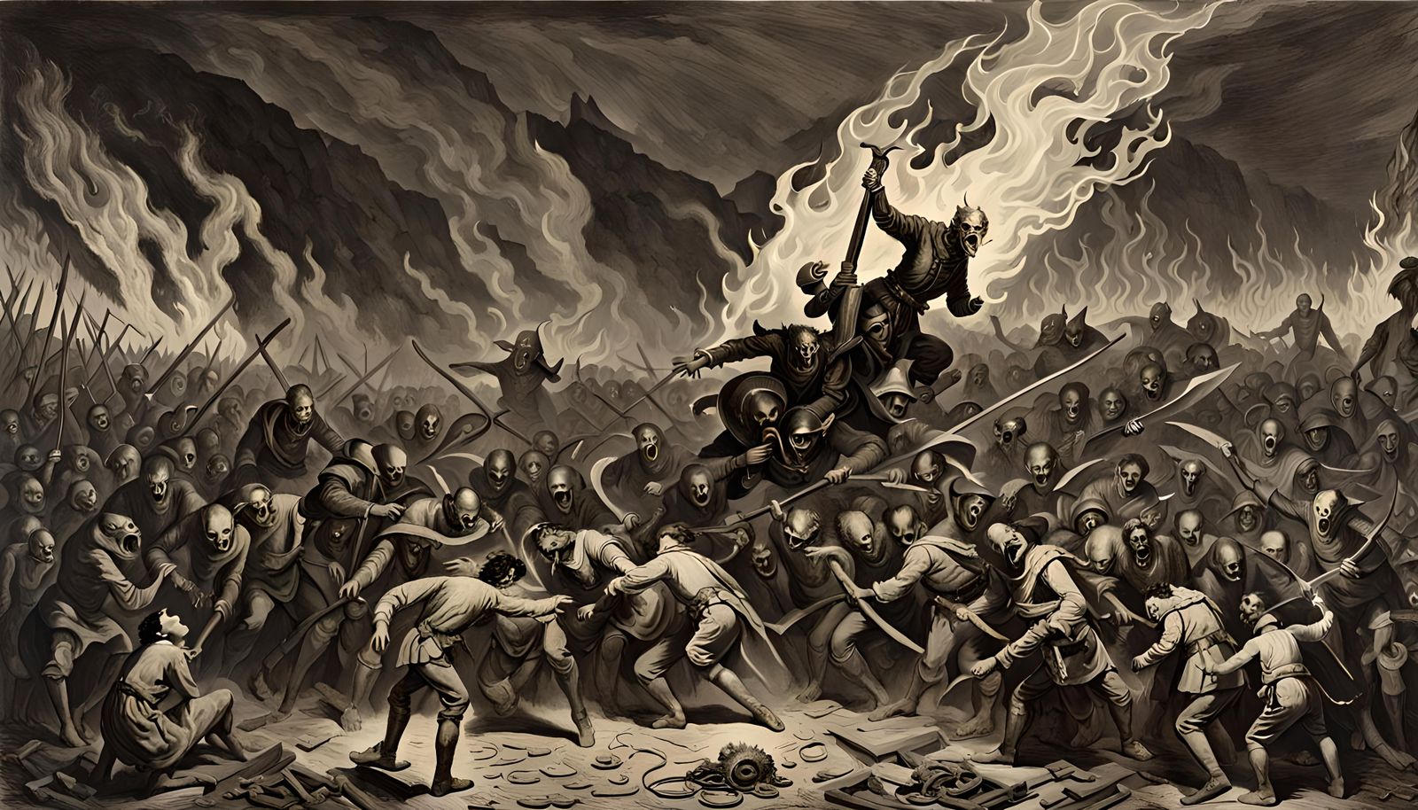 Demons Tortured in Steampunk Hellscape