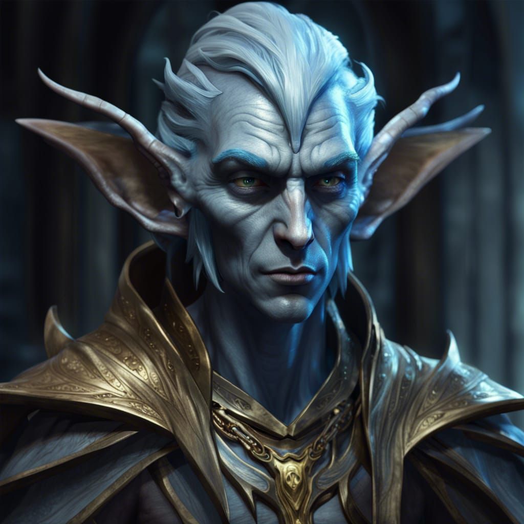 Ancient Elf Creature in Detailed Fantasy Art