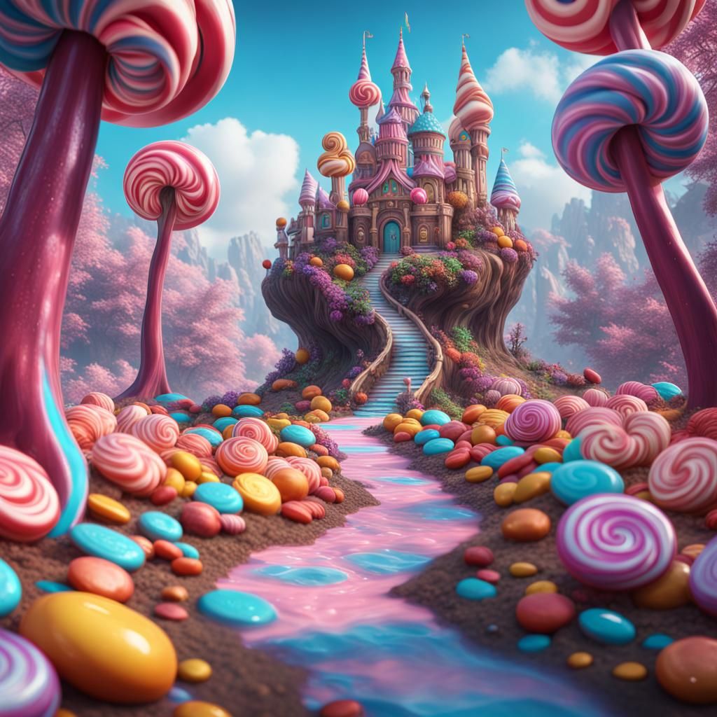 Candy Wonderland: Detailed Portrait in High Resolution