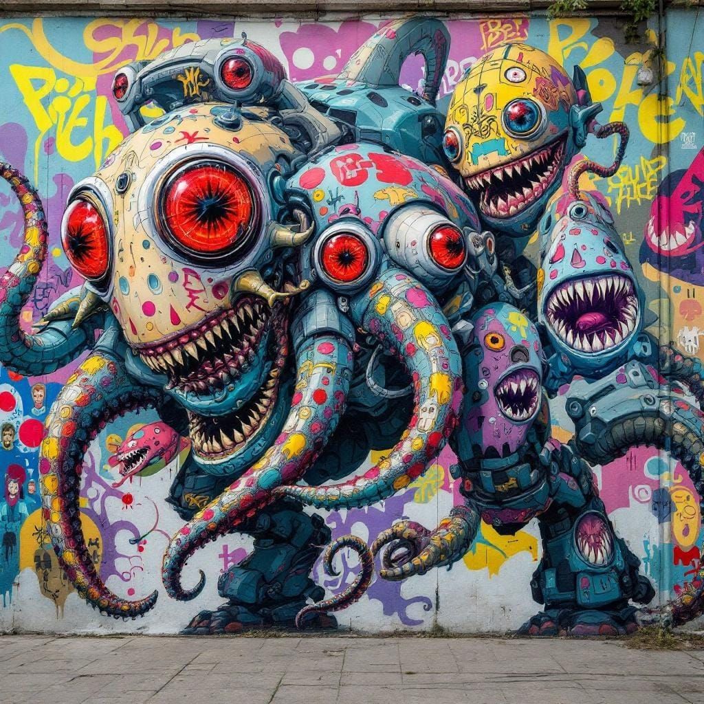 Gothic Alien Warlord in Digital Art Style