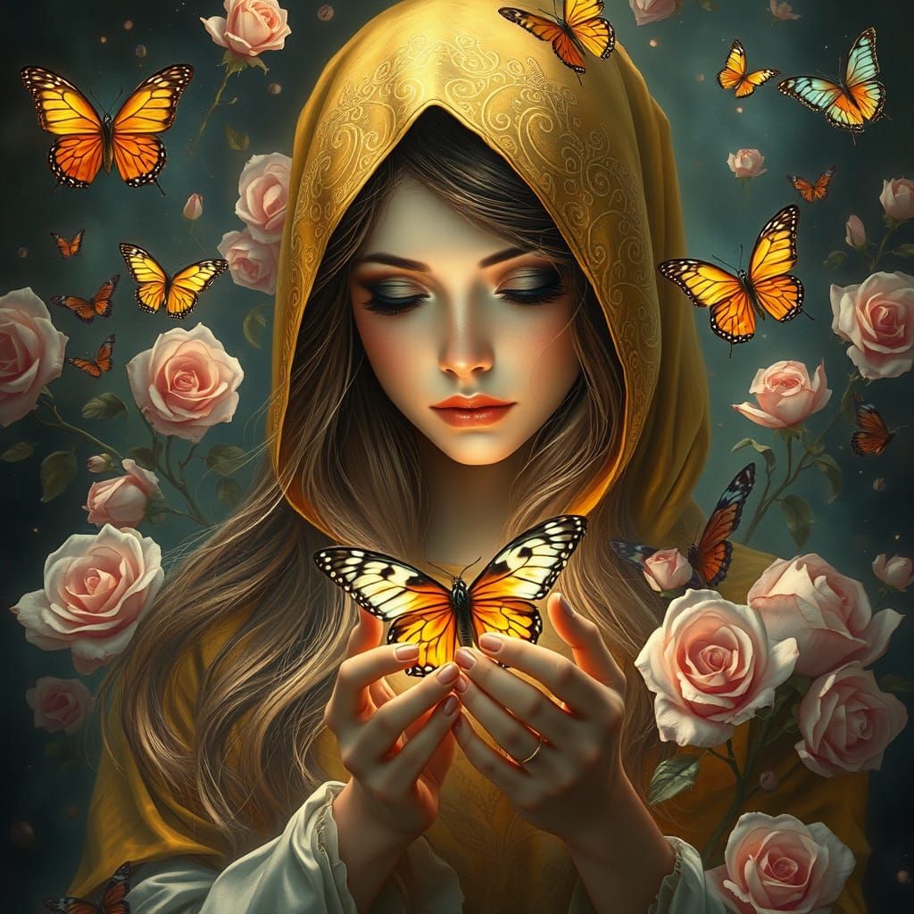 Mystical Woman in Ethereal Splendor