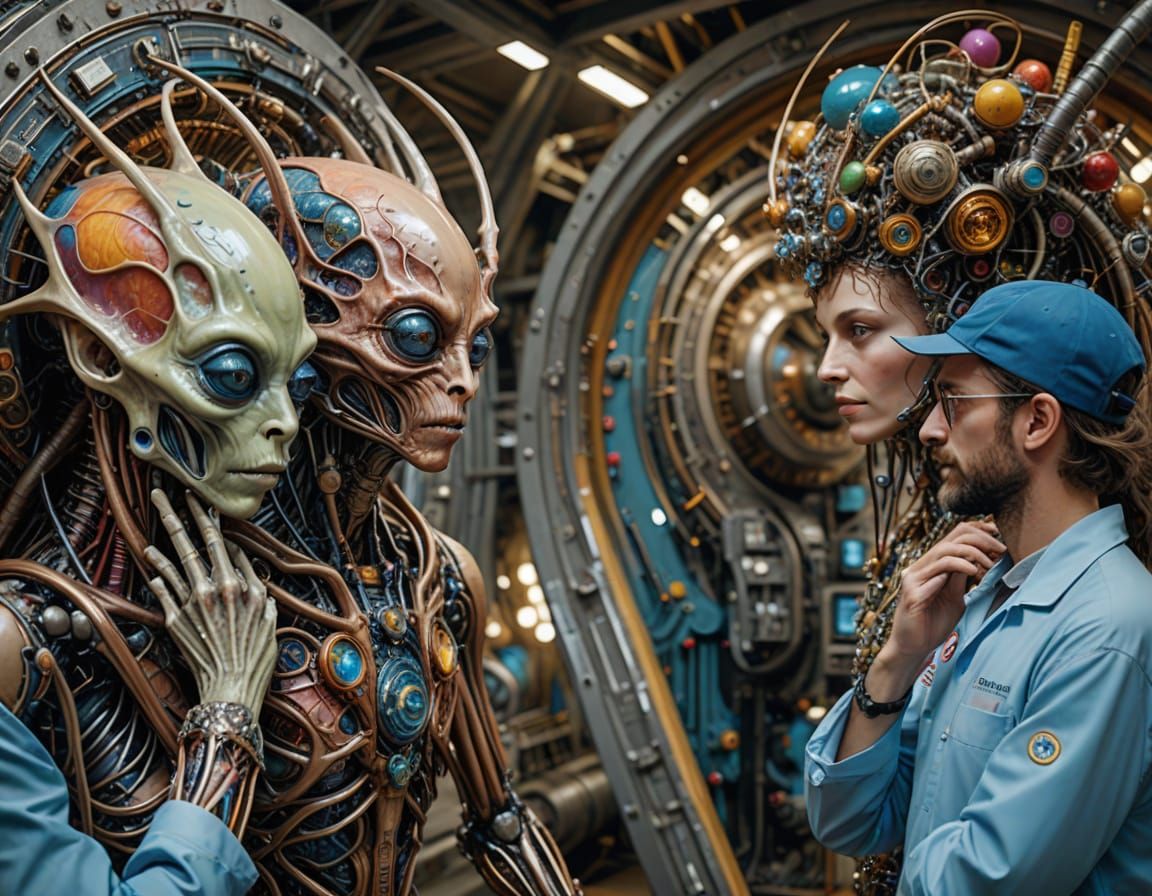 Progress on Communication Technology - Mind Melding is the Goal... Very early SDXL Beta from 2 years ago...