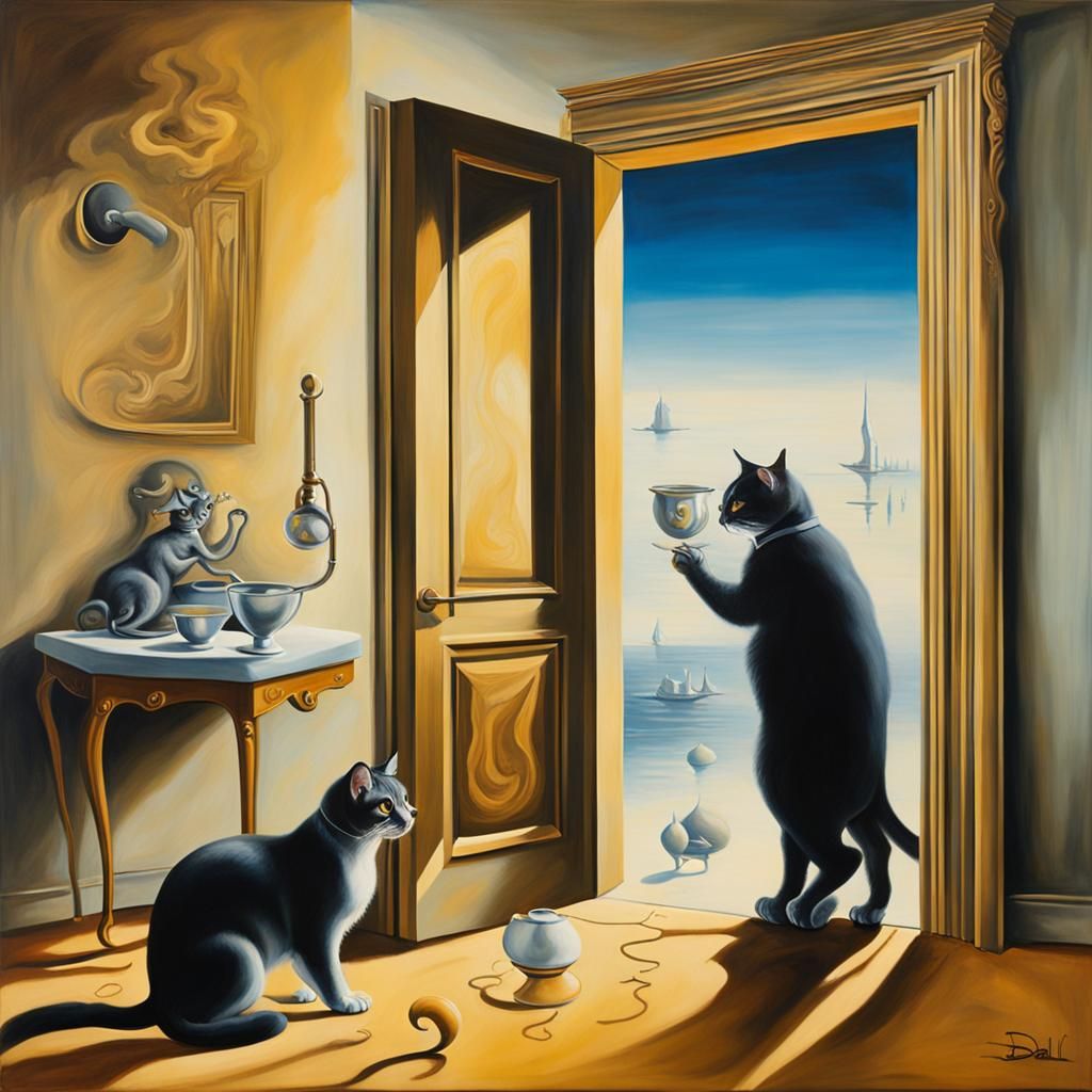 Surrealist Love Arrives: Melting Canvas Dreamscape