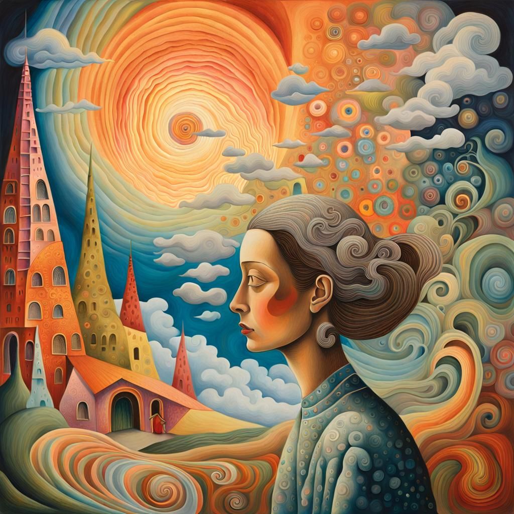 Contemplative Woman Bathed in Ethereal Light