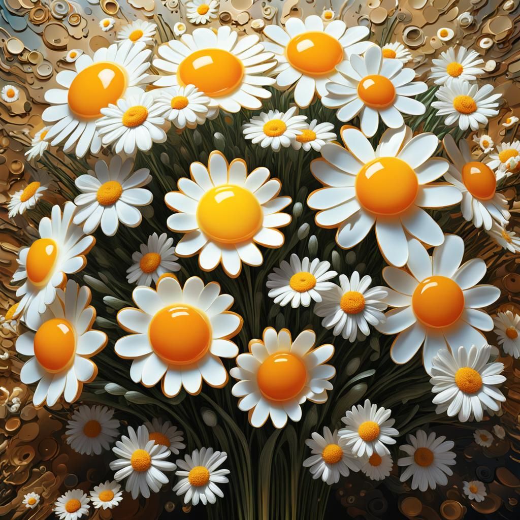 Fried Egg Flowers 🥴