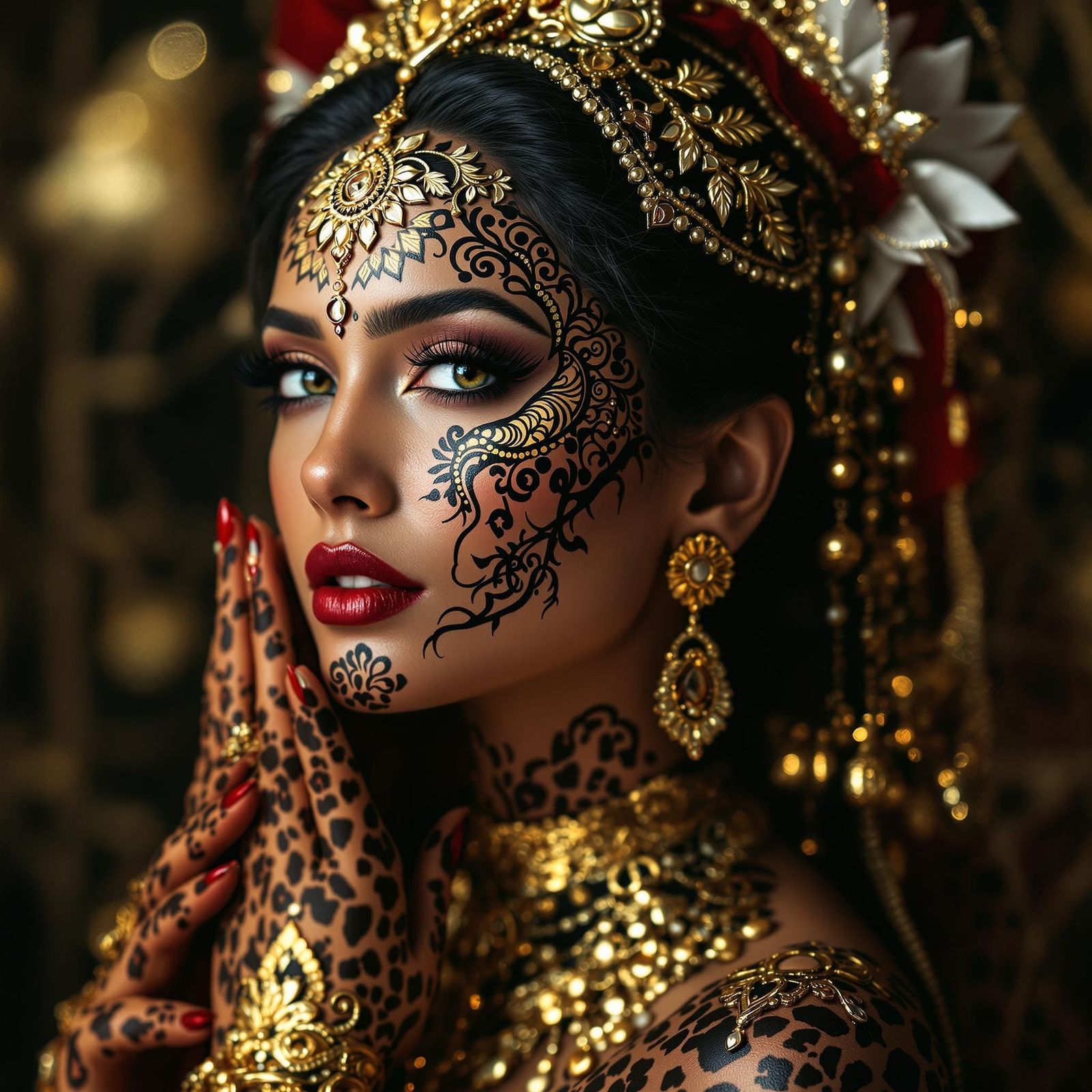 Hindu Henna Meets Art Deco Animal Prints