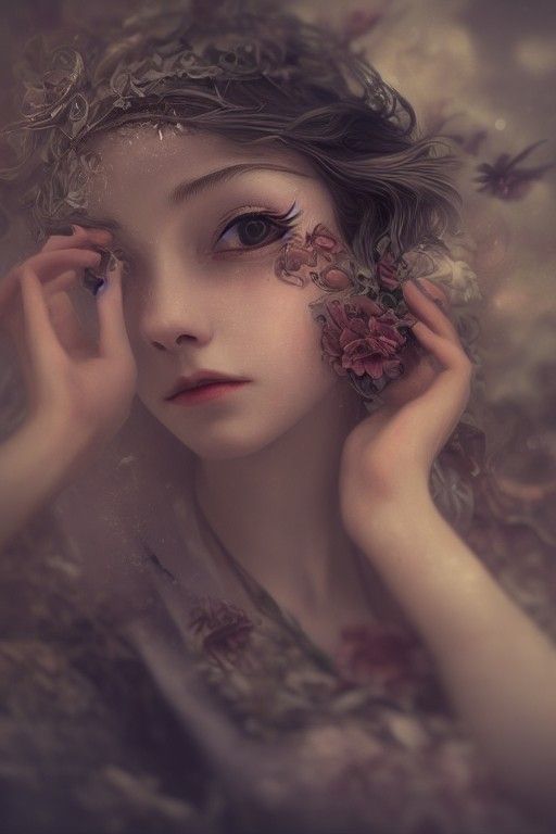 Mysterious Elegant Figure in Hyperdetailed Fantasycore Art