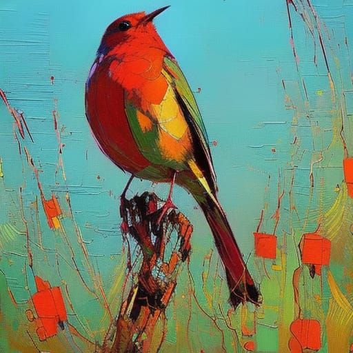 Robin in Style of Wadim Kashin and Erin Hanson