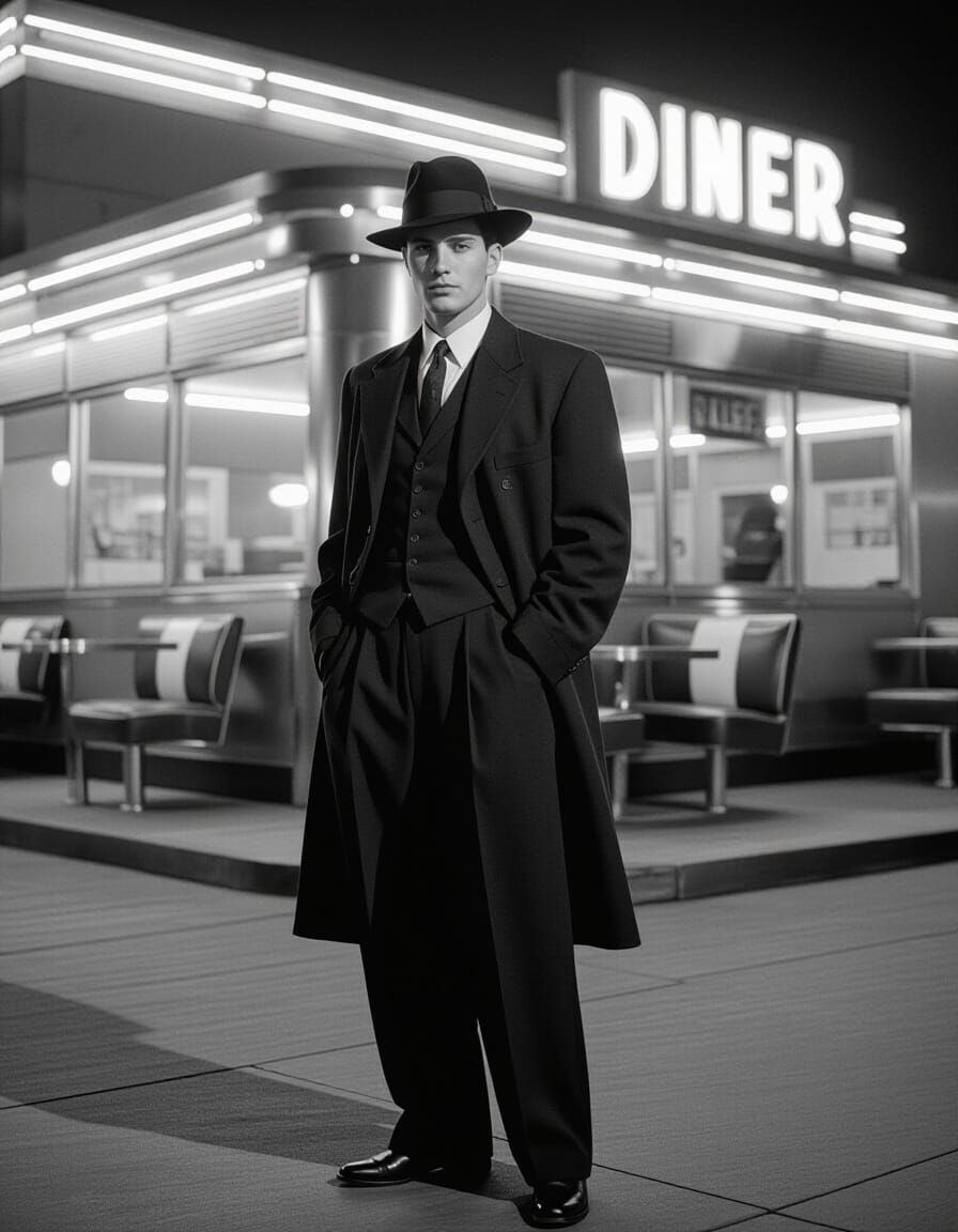Zoot Suit Fashion in Film Noir Photography