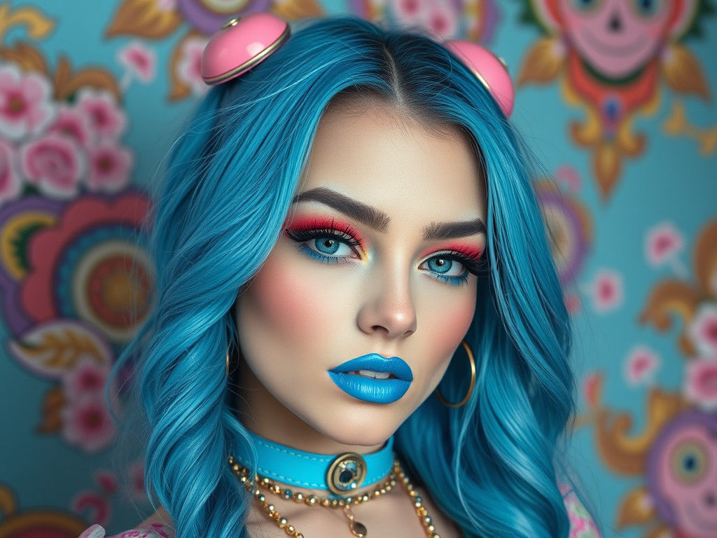 Clockpunk Character in Baby Blue, Ultraminimal Design