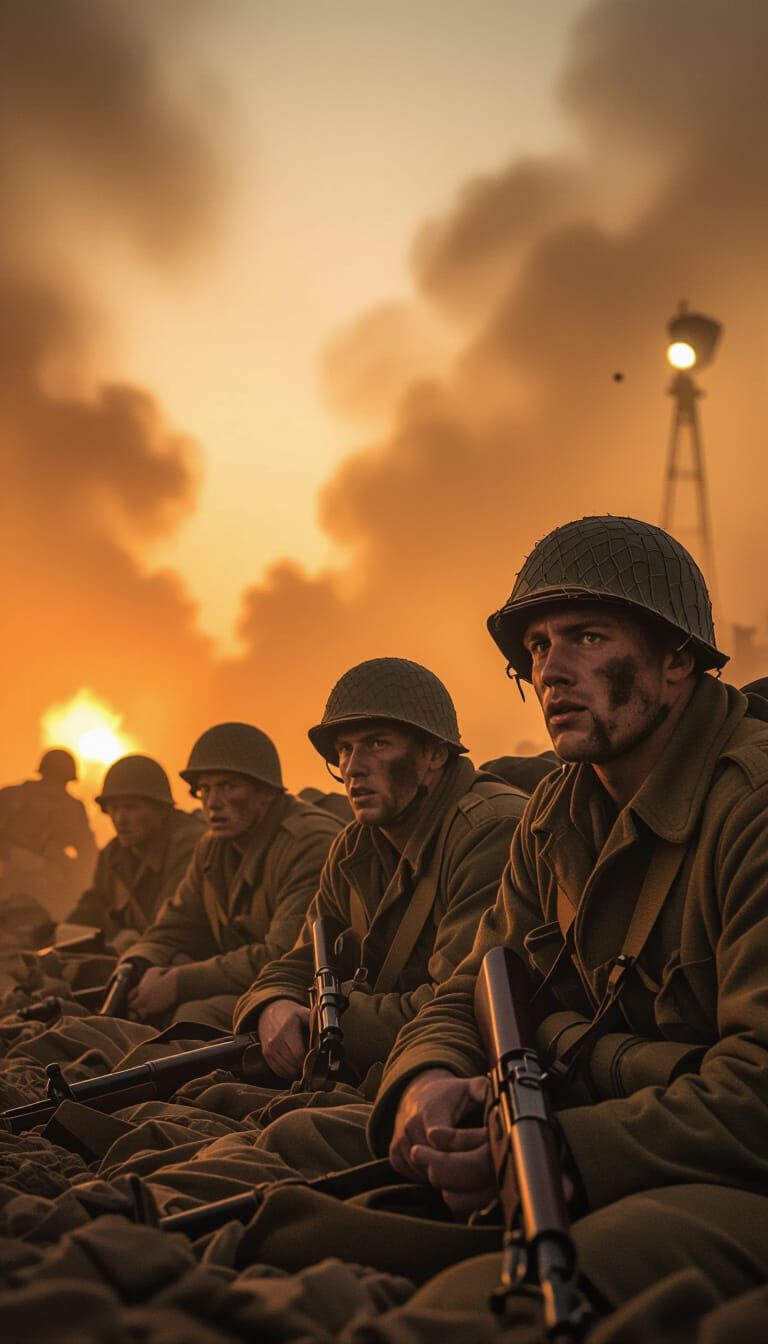 WW2 Soldiers in Battle Chaos