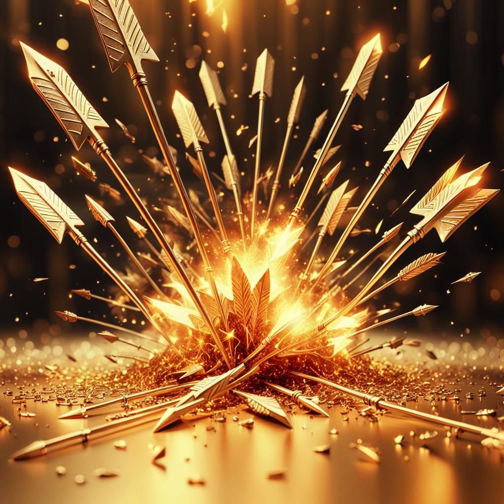 Flaming Arrows in Dreamlike Surrealism