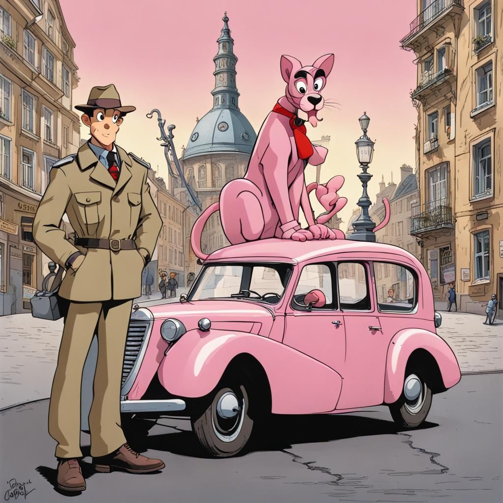 Inspector Gadget and Pink Panther in Europe