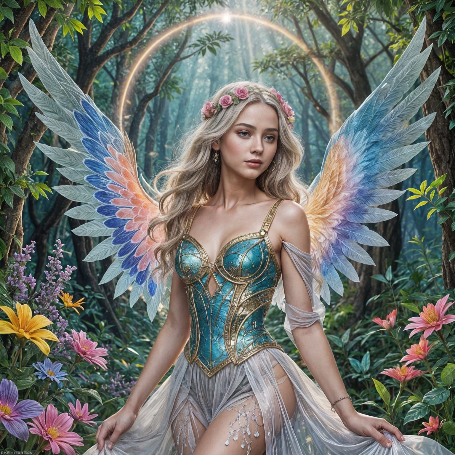 Whimsical Goddess in Crystal Realm