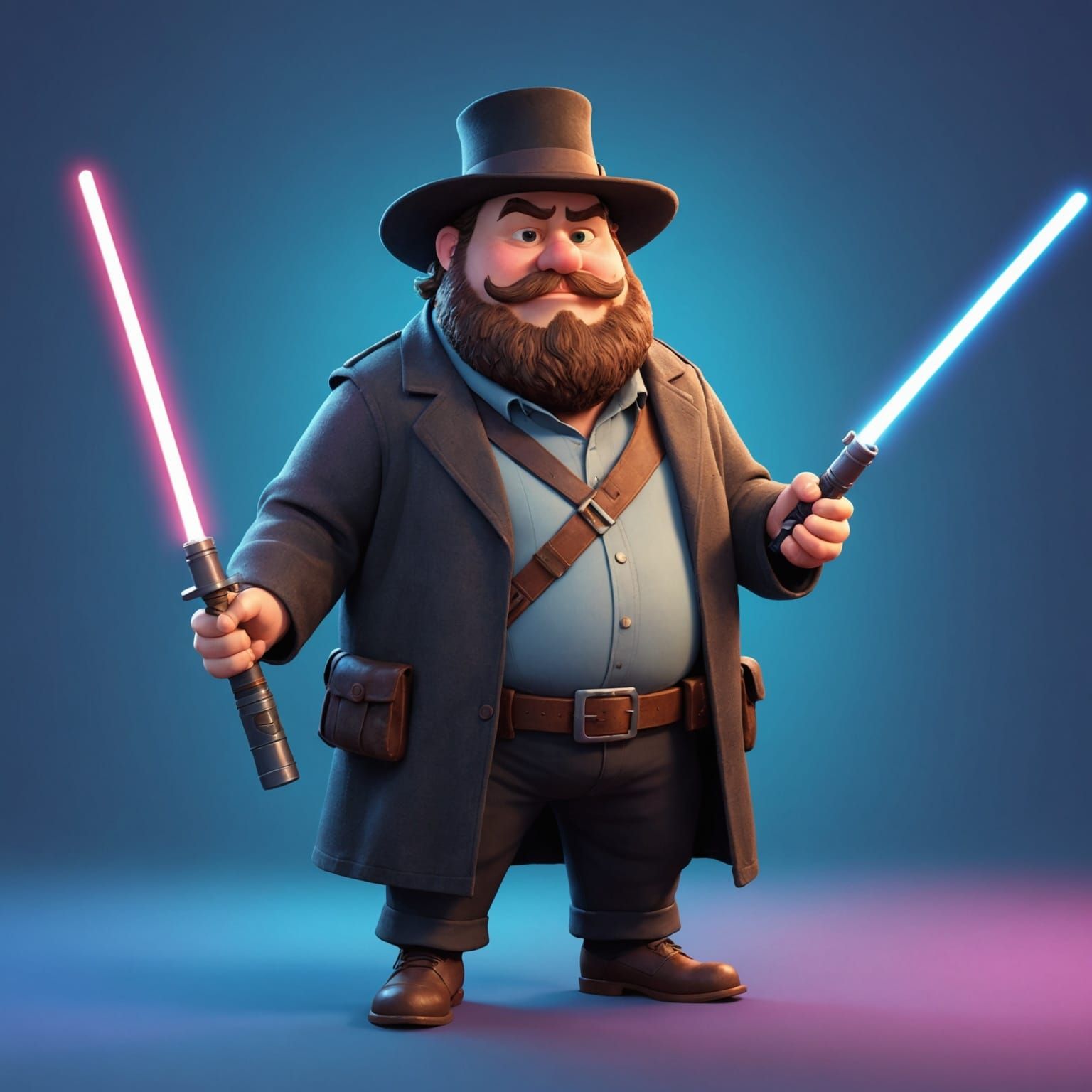 Humorous RPG Neckbeard Character in 3D Digital Art