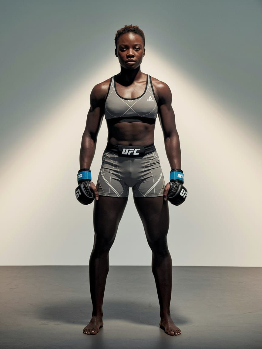 Lupita Nyong'o as MMA Fighter: Cinematic Portrait