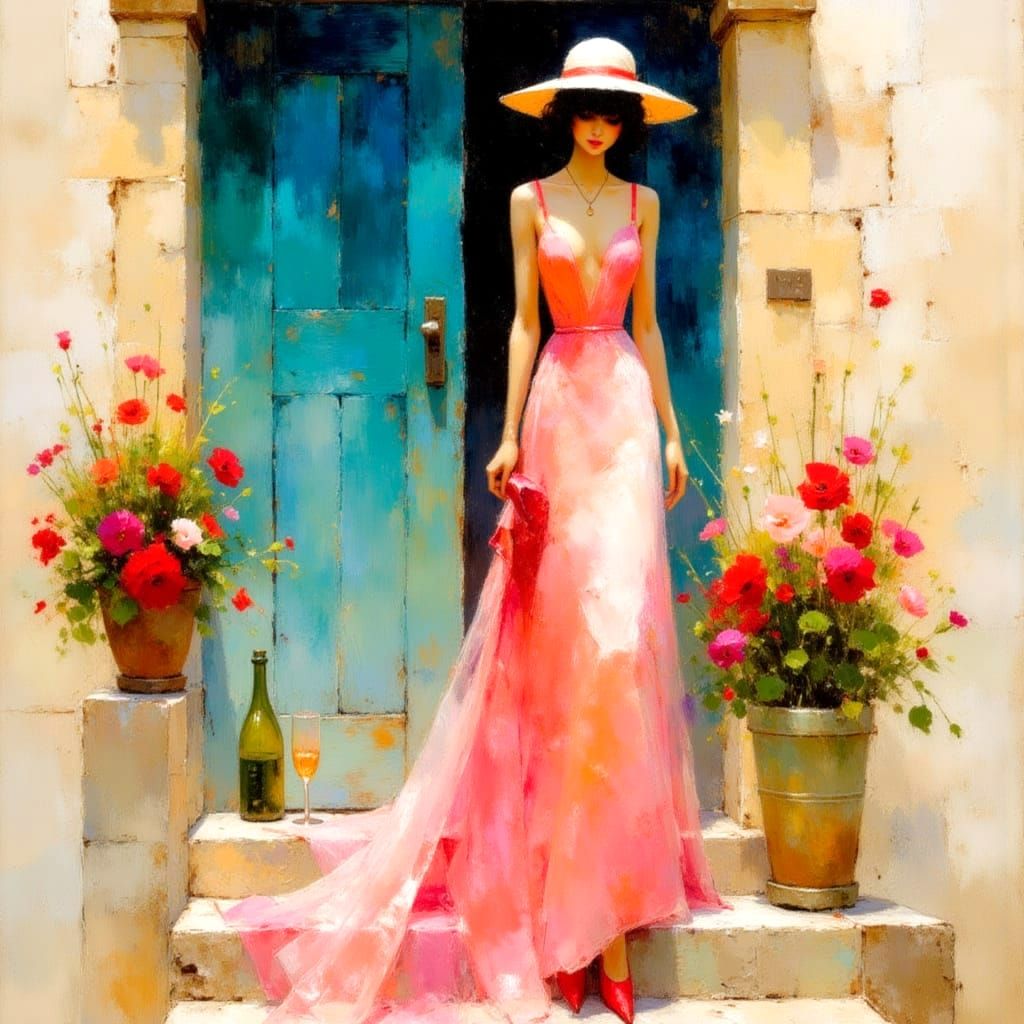 Romantic Oasis in Pastel Hues